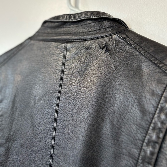 🎉4/30$🎉 Point Zero Vintage Black Faux Leather Moto Jacket – Medium 🖤 - Picture 8 of 8